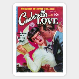 Vintage Romance Comic Book Cover - Cindarella Love Sticker